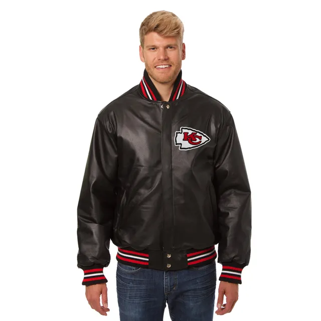 Men's JH Design Black Kansas City Chiefs Reversible Full-Snap Jacket