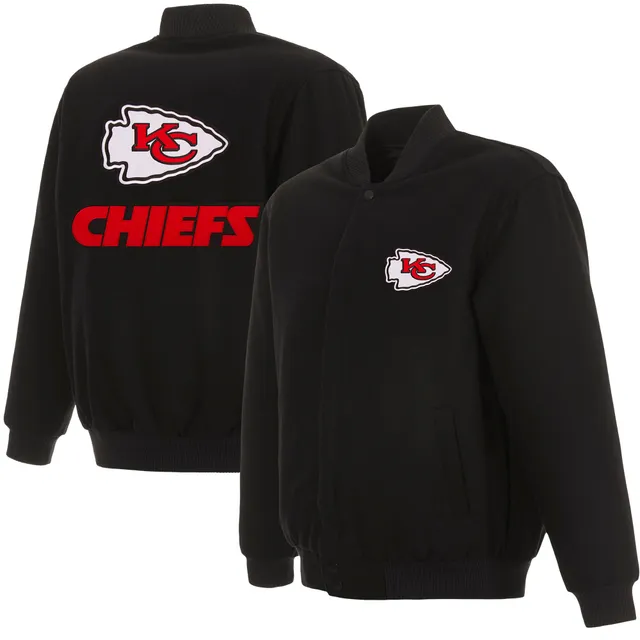 Kansas City Chiefs JH Design Wool & Leather Full-Snap Jacket - Red