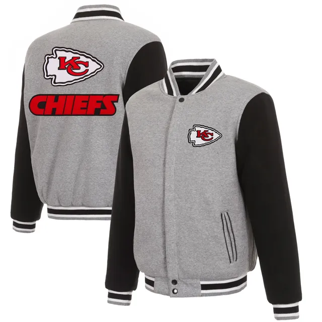 Men's JH Design Black Kansas City Chiefs Embroidered Wool Jacket