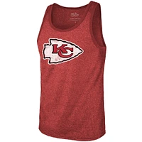 Débardeur rouge à trois mélanges avec nom et numéro des Chiefs de Kansas City Patrick Mahomes Majestic Threads pour hommes