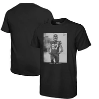 T-shirt surdimensionné avec graphique Majestic Threads Travis Kelce pour hommes, noir, Kansas City Chiefs Player Graphic