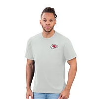 T-shirt gris Margaritaville pour homme des Kansas City Chiefs, le temps passe vite