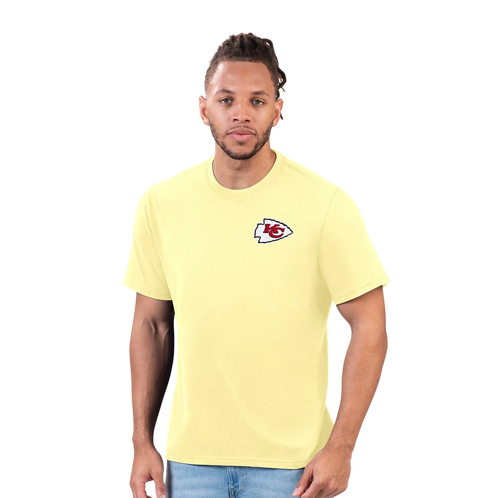 Men's Margaritaville  Yellow Kansas City Chiefs Sunday Vibes T-Shirt