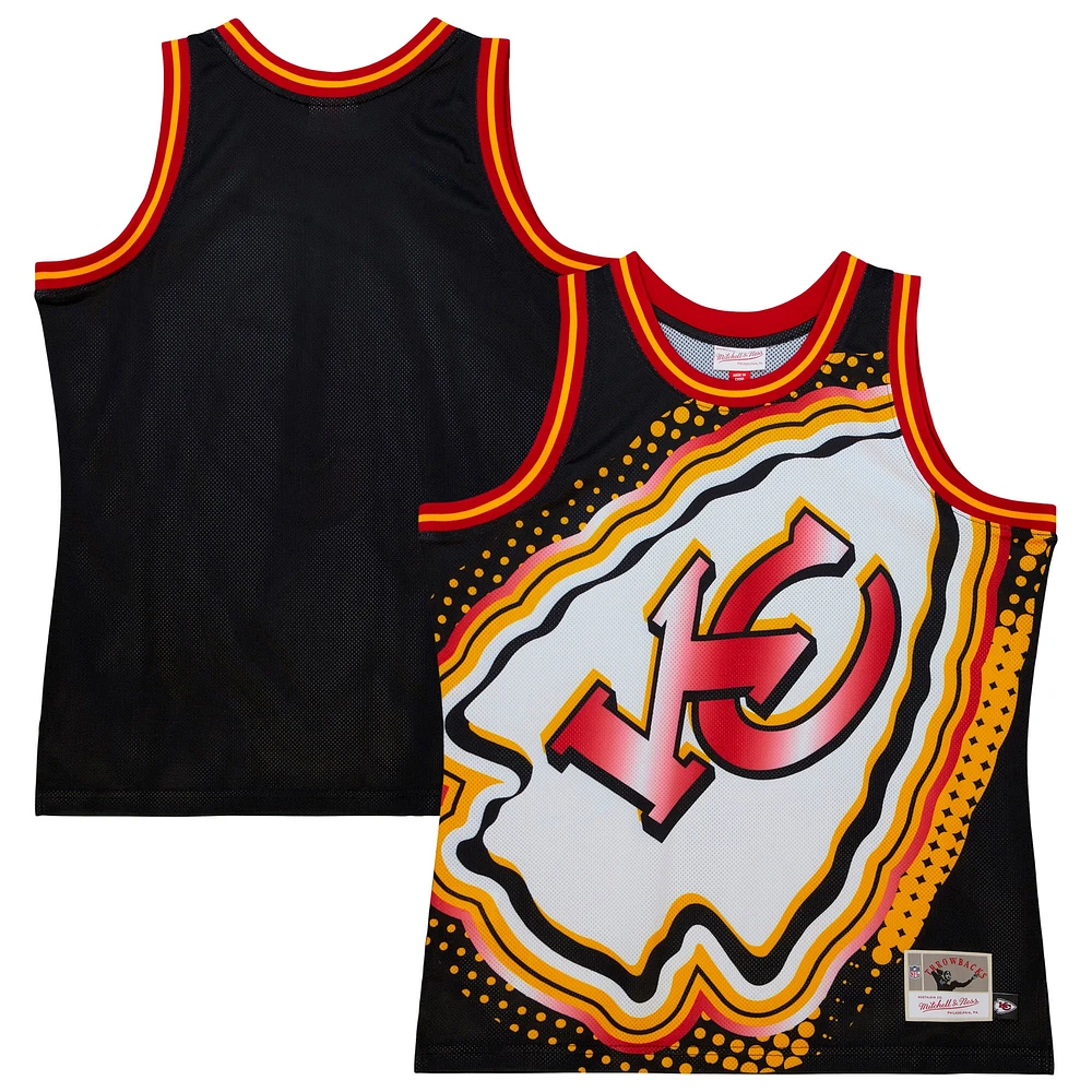 Débardeur à la mode Big Face 7.0 des Chiefs de Kansas City Mitchell & Ness pour homme, noir