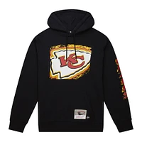 Chandail à capuchon Big Face 7.0 des Chiefs de Kansas City pour homme Mitchell & Ness noir