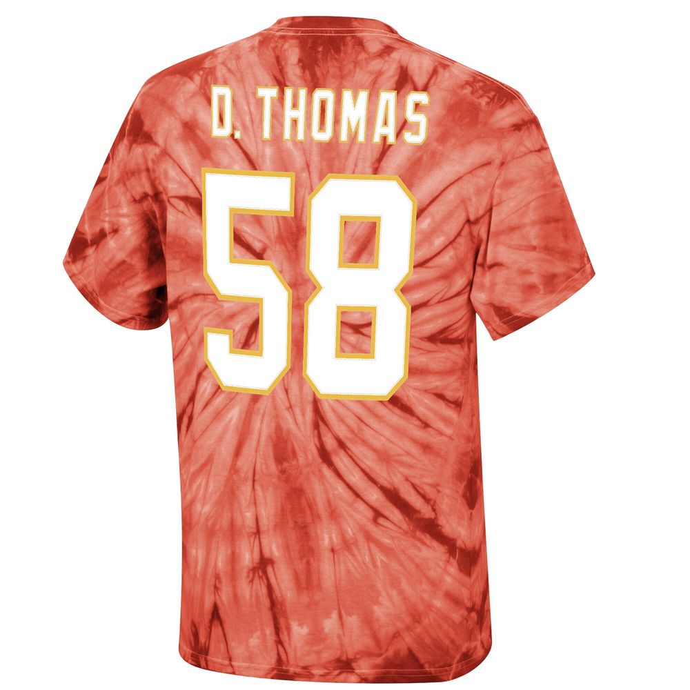 Men's Mitchell & Ness Derrick Thomas Red Kansas City Chiefs Tie-Dye Retired Player Name Number T-Shirt