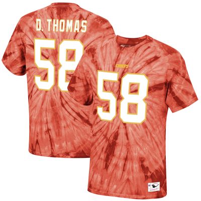 Men's Mitchell & Ness Derrick Thomas Red Kansas City Chiefs Tie-Dye Retired Player Name Number T-Shirt