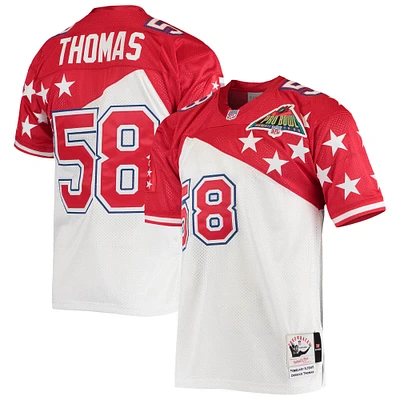 Maillot authentique Mitchell & Ness Derrick Thomas blanc/rouge AFC 1995 Pro Bowl pour hommes