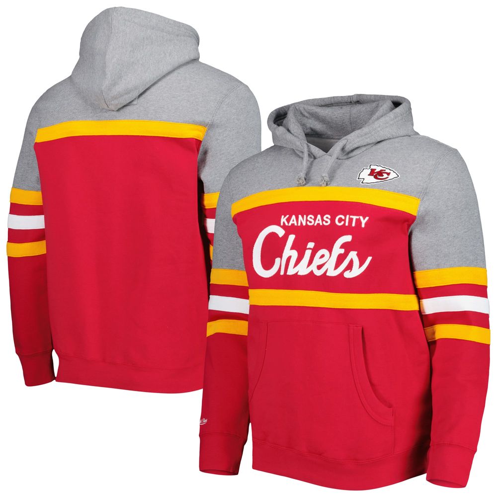 Mitchell & Ness Men's Mitchell & Ness Red/Heathered Gray Kansas City Chiefs Head Coach Pullover Hoodie | Bramalea City Centre Mitchell & Ness Men's Mitchell & Ness Red/Heathered Gray Kansas City Chiefs Head Coach Pullover Hoodie | Bramalea City Centre
