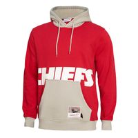 Men's Mitchell & Ness Red Kansas City Chiefs Big Face 5.0 Pullover Hoodie