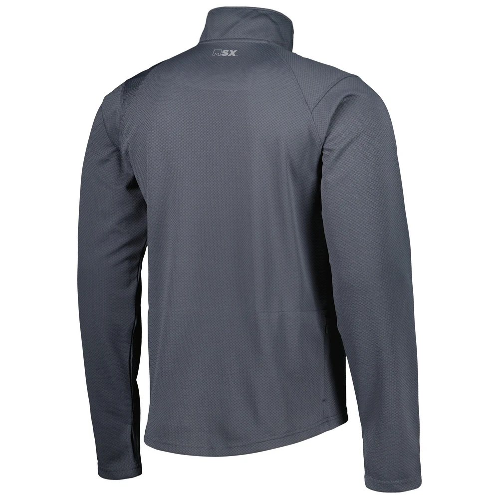 Pull à demi-zip MSX by Michael Strahan pour homme, couleur anthracite