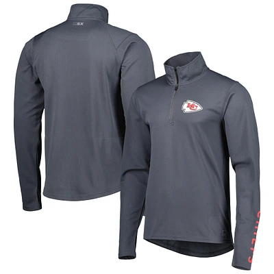 Pull à demi-zip MSX by Michael Strahan pour homme, couleur anthracite, des Kansas City Chiefs