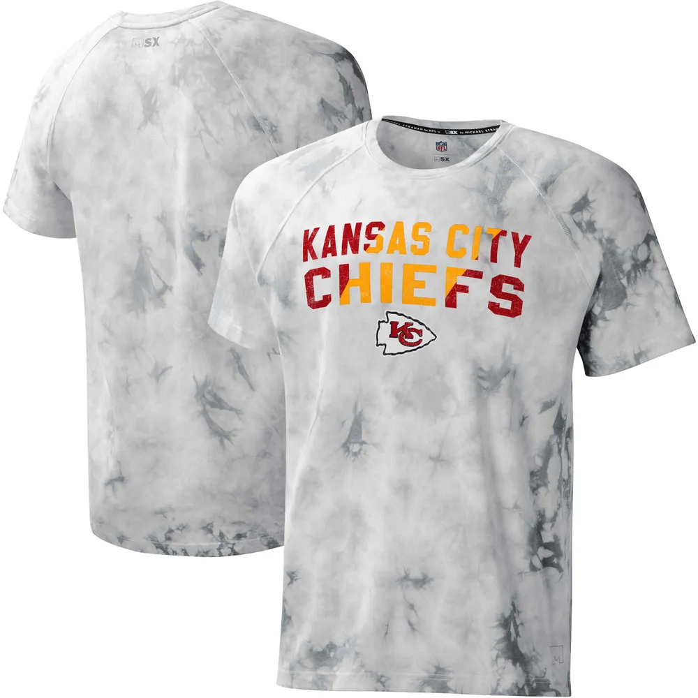Lids Kansas City Chiefs MSX by Michael Strahan Resolution Tie-Dye Raglan T- Shirt - Gray