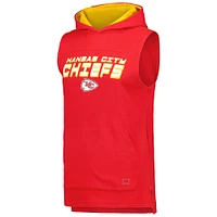 Men's MSX by Michael Strahan Red Kansas City Chiefs Captain Sleeveless Hoodie T-Shirt