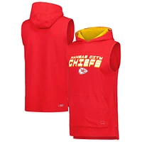 Men's MSX by Michael Strahan Red Kansas City Chiefs Captain Sleeveless Hoodie T-Shirt