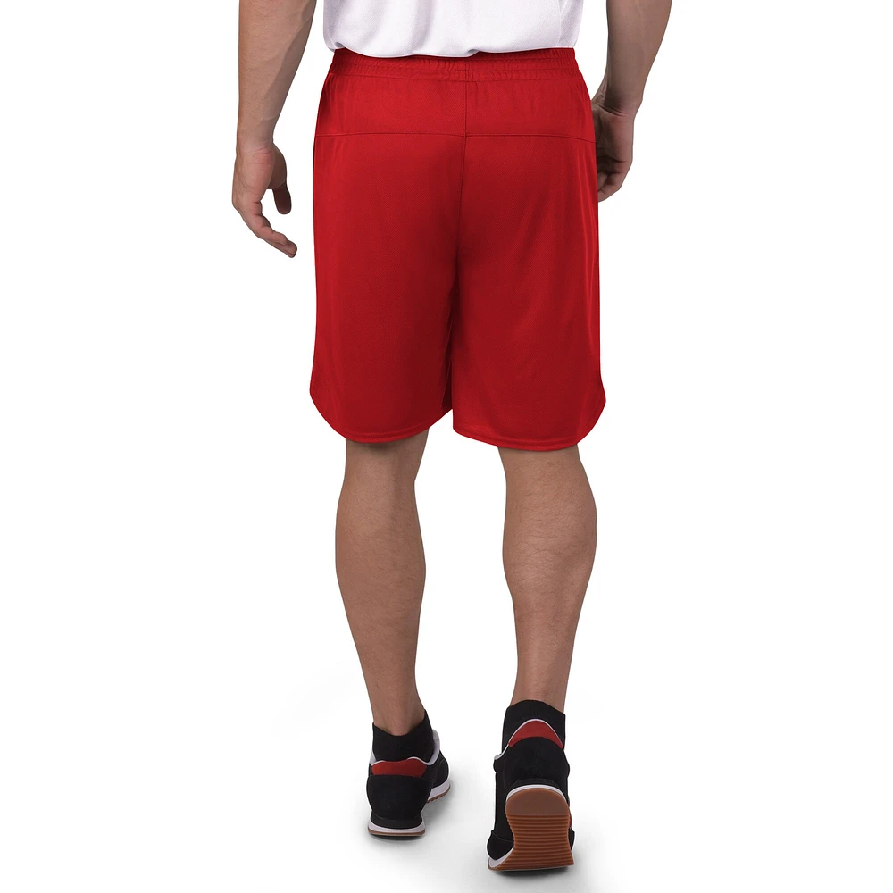 Short en maille rouge MSX by Michael Strahan pour homme des Kansas City Chiefs