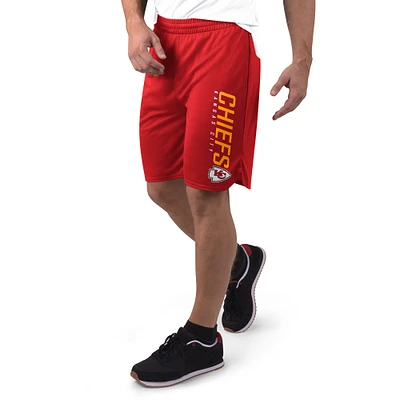 Short en maille rouge MSX by Michael Strahan pour homme des Kansas City Chiefs