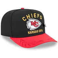 Men's New Era Black/Red Kansas City Chiefs 2025 NFL Draft On Stage A-Frame 59FIFTY Fitted Hat