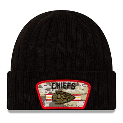 Men's New Era Black Chicago Bears 2021 Salute to Service Cuffed Knit Hat