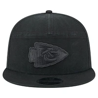 Casquette à visière rabattable 9FIFTY Adventure en toile noire Kansas City Chiefs New Era pour homme