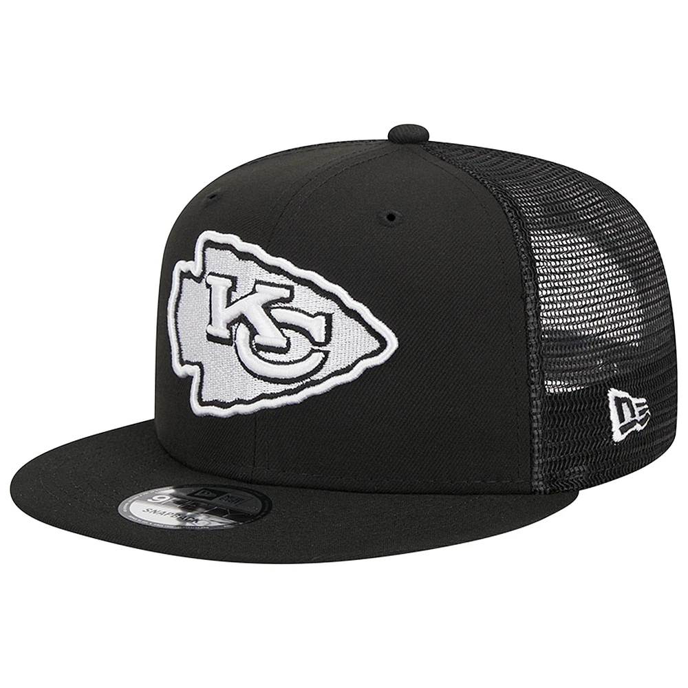 Casquette à visière plate noire New Era Kansas City Chiefs pour homme Casquette à visière plate noire New Era Kansas City Chiefs pour homme