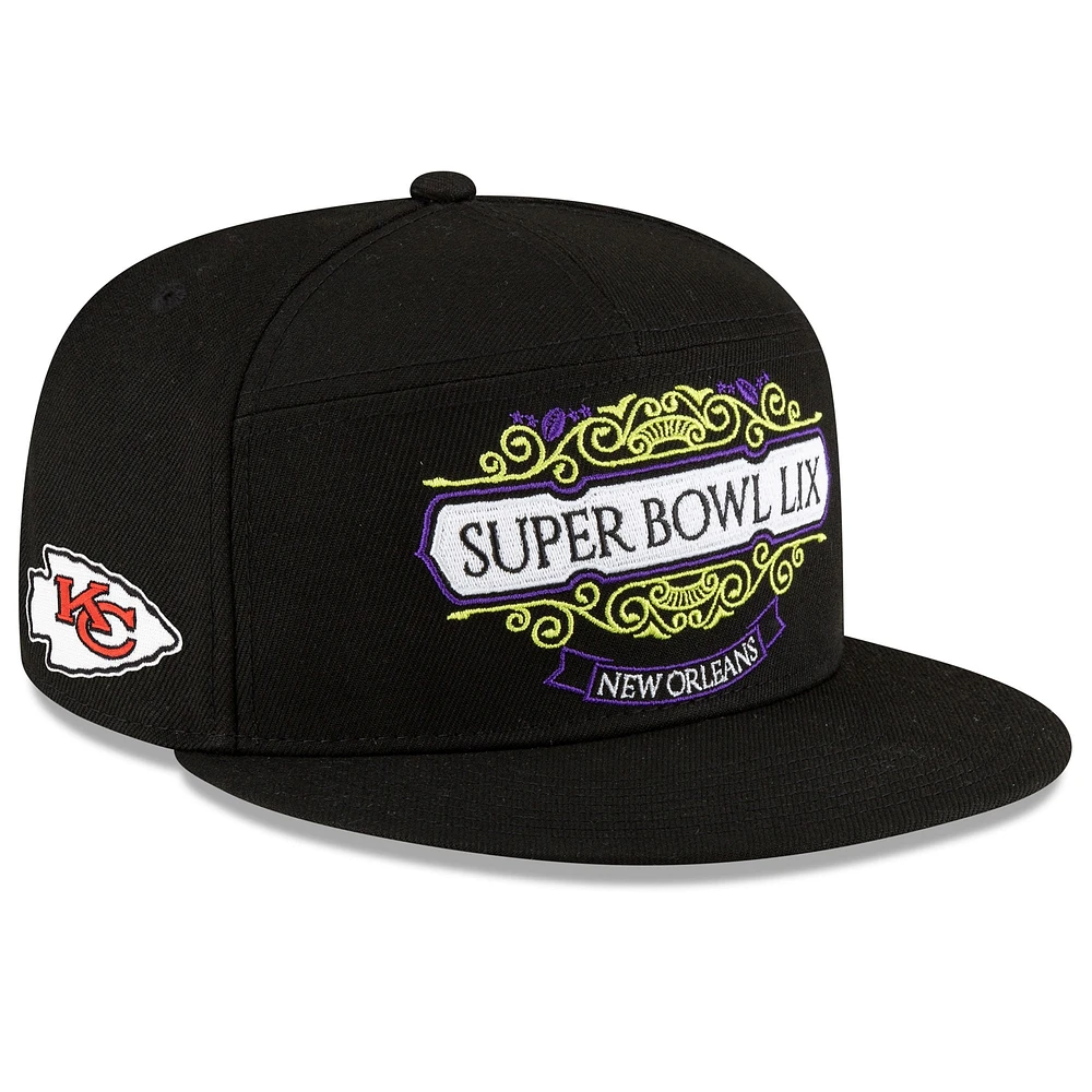 V107988 CHIEF BLK 25 NFL SBLIX Participation Tarmac Split Panel 9FIFTY HATMENSNP 60750083 #1
