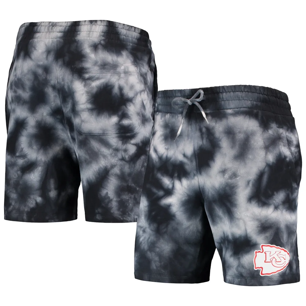 Short tie-dye noir Kansas City Chiefs New Era pour homme