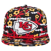 Casquette de golf à visière rabattable Wakey Wakey Kansas City Chiefs New Era noire pour homme