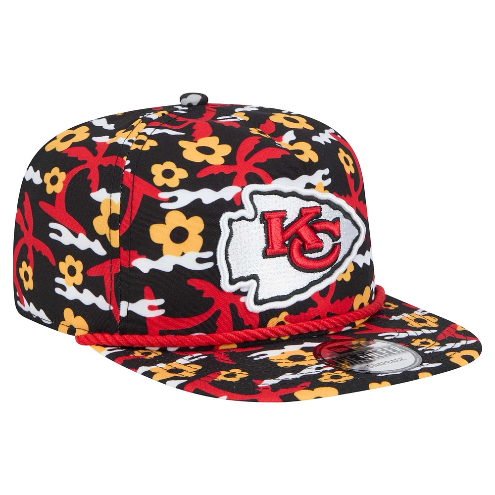 Casquette de golf à visière rabattable Wakey Wakey Kansas City Chiefs New Era noire pour homme