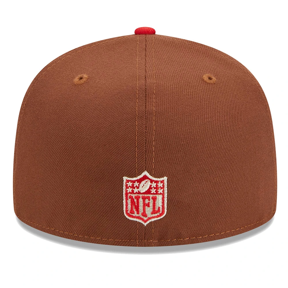 Casquette ajustée 59FIFTY pour homme Kansas City Chiefs Harvest New Era marron