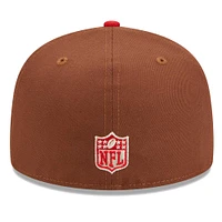 Casquette ajustée 59FIFTY pour homme Kansas City Chiefs Harvest New Era marron