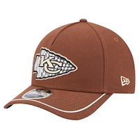 Casquette ajustable 9FORTY Motorsport marron Kansas City Chiefs de New Era pour homme