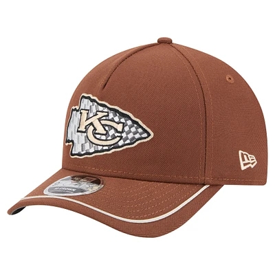 Casquette ajustable 9FORTY Motorsport marron Kansas City Chiefs de New Era pour homme