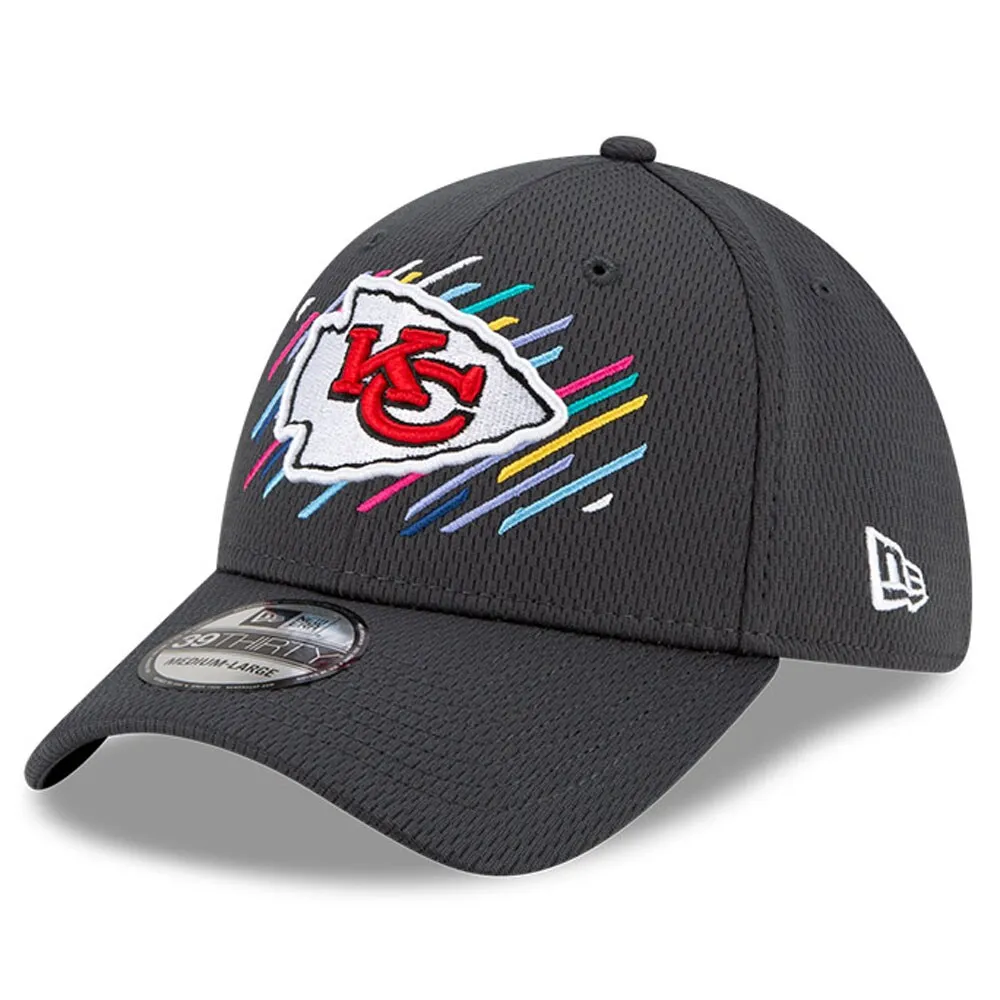 Casquette New Era Charcoal Kansas City Chiefs 2021 NFL Crucial Catch pour homme - 39THIRTY Flex