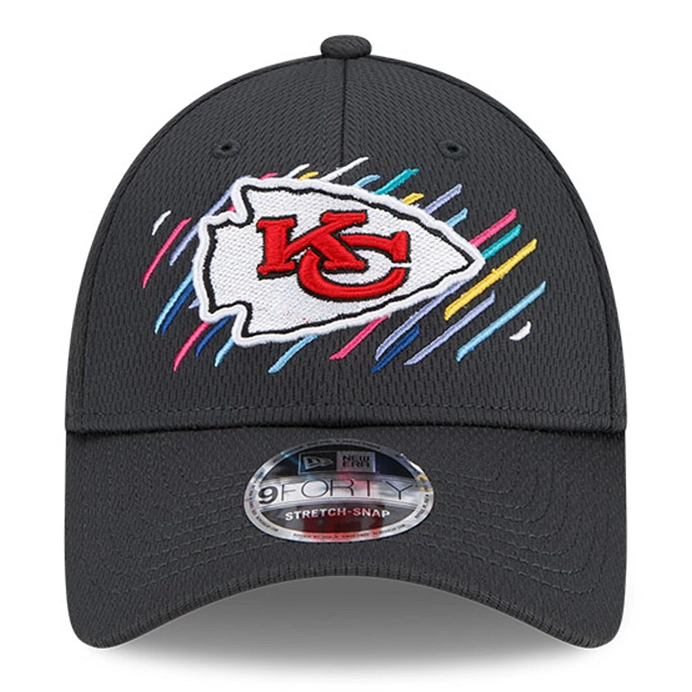 Men's New Era Charcoal Kansas City Chiefs 2021 NFL Crucial Catch - 9FORTY Adjustable Hat