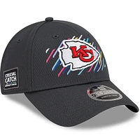 Men's New Era Charcoal Kansas City Chiefs 2021 NFL Crucial Catch - 9FORTY Adjustable Hat