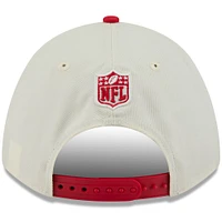Casquette ajustable New Era 9FORTY A-Frame M-Crown crème/rouge pour homme des Kansas City Chiefs