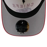 Casquette ajustable New Era 9FORTY A-Frame M-Crown crème/rouge pour homme des Kansas City Chiefs