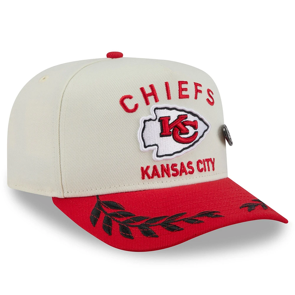 Casquette ajustée New Era 59FIFTY crème/rouge Kansas City Chiefs, draft NFL 2025