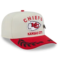 Casquette ajustée New Era 59FIFTY crème/rouge Kansas City Chiefs, draft NFL 2025