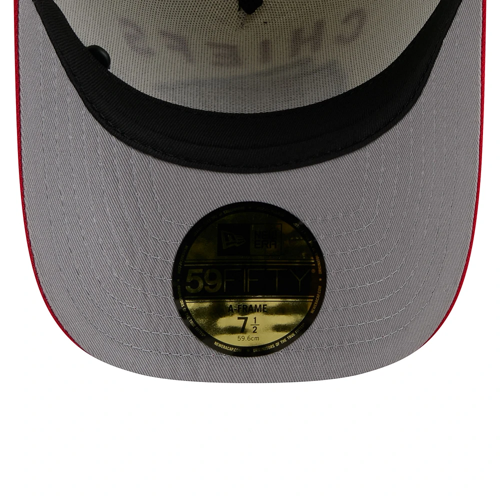 Casquette ajustée New Era 59FIFTY crème/rouge Kansas City Chiefs, draft NFL 2025
