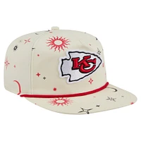 Men's New Era Cream Kansas City Chiefs Celestial Golfer Adjustable Hat