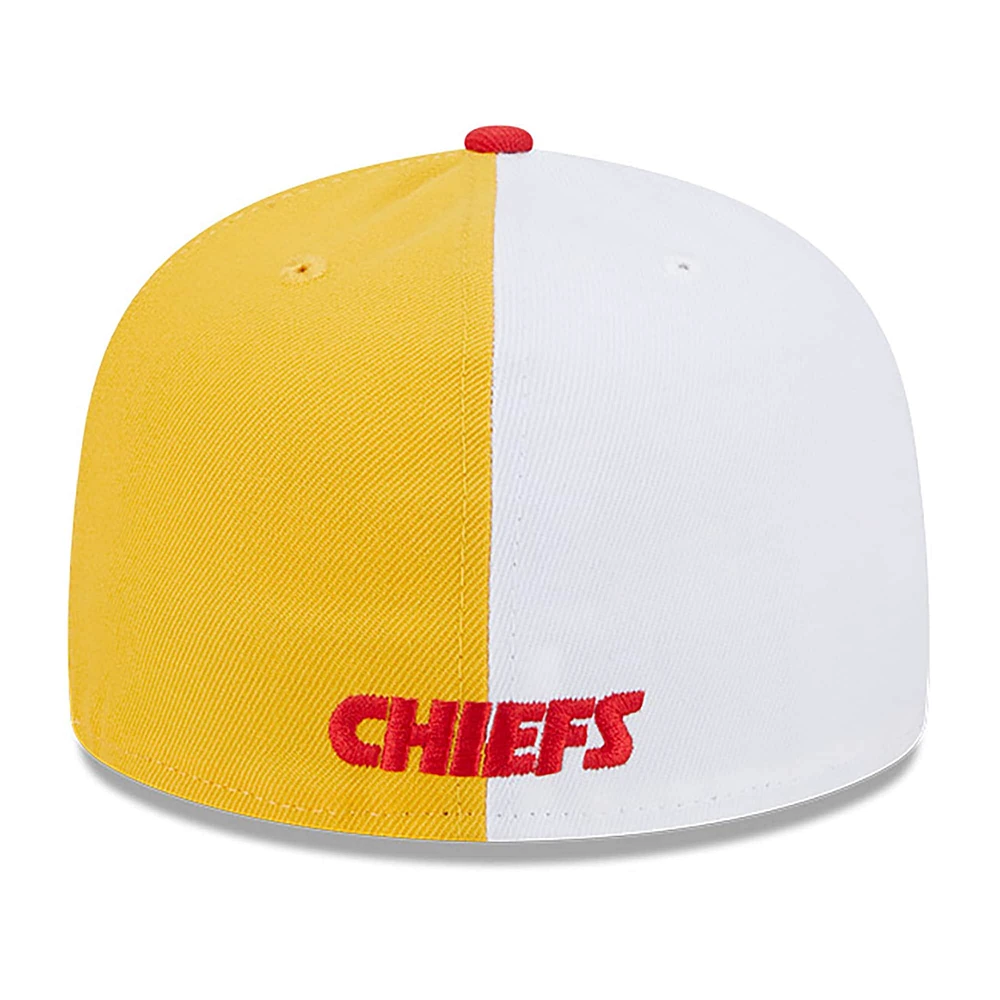 Casquette ajustée 59FIFTY pour homme Kansas City Chiefs 2023 Sideline New Era or/rouge