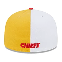 Casquette ajustée 59FIFTY pour homme Kansas City Chiefs 2023 Sideline New Era or/rouge