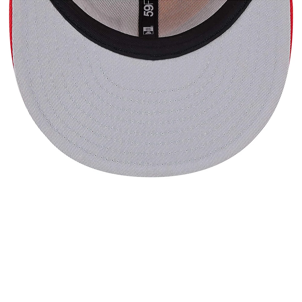 Casquette ajustée 59FIFTY pour homme Kansas City Chiefs 2023 Sideline New Era or/rouge