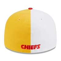 Casquette ajustée 59FIFTY à profil bas des Kansas City Chiefs 2023 Sideline New Era pour homme, or/rouge