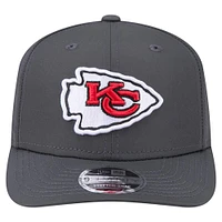 Casquette extensible à boutons-pression 9SEVENTY Graphite Kansas City Chiefs New Era pour homme