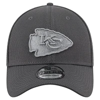 Men's New Era Graphite Kansas City Chiefs  Main 39THIRTY Flex Hat