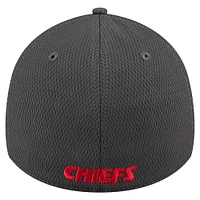 Men's New Era Graphite Kansas City Chiefs  Main 39THIRTY Flex Hat