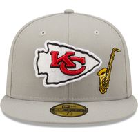 Men's New Era Gray Kansas City Chiefs Describe 59FIFTY Fitted Hat